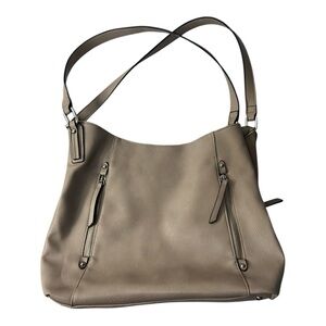 Vegan Faux Leather Shoulder Bag Purse Tan By Seven Days